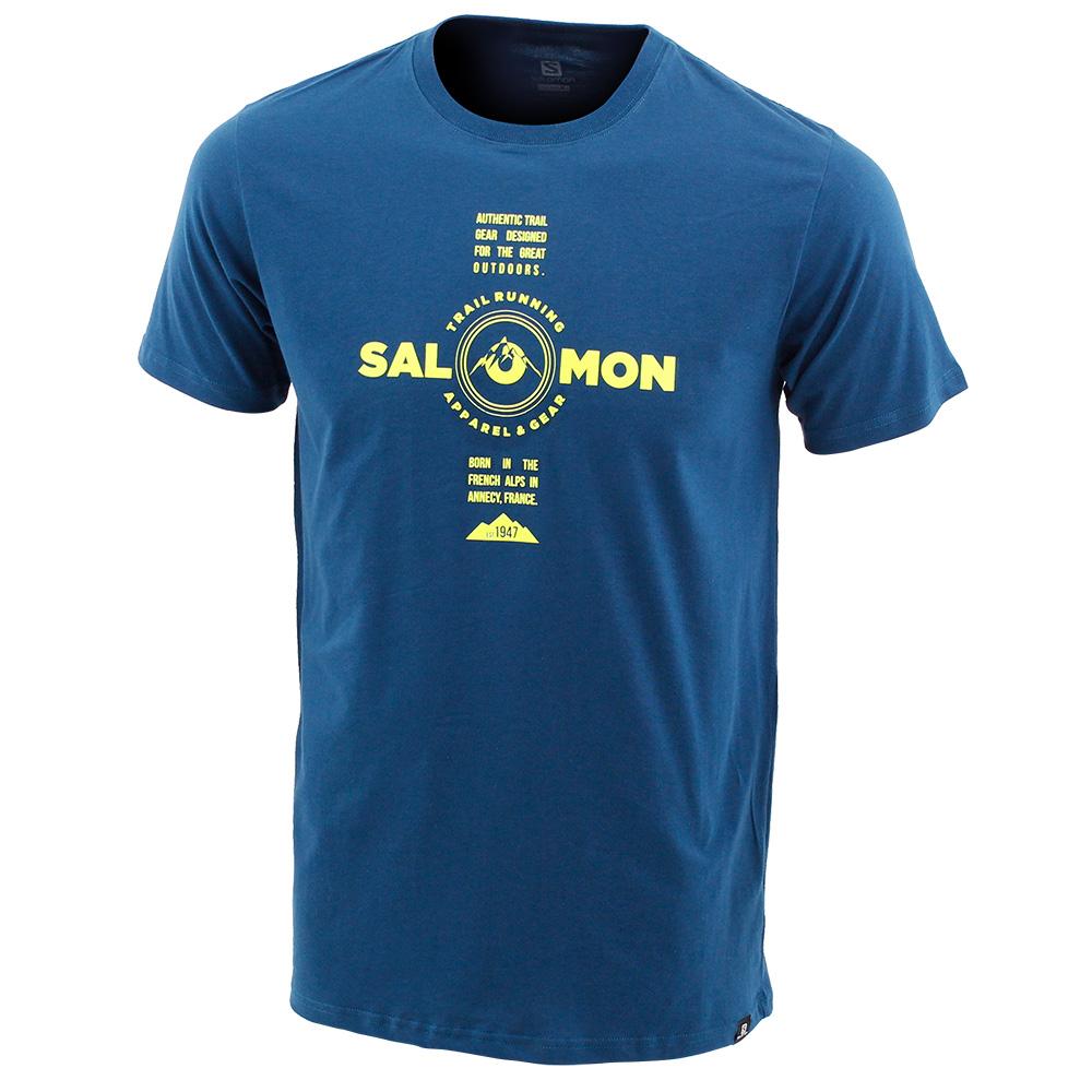 SALOMON CROSSROAD SS M Philippines - Men's Tee Shirt - Blue | 512704-GKD